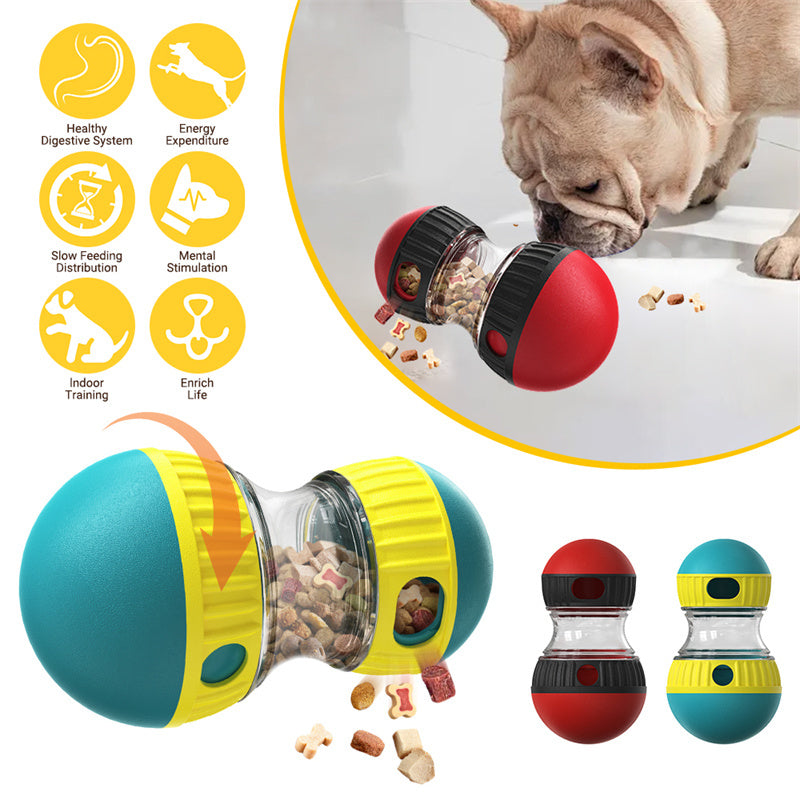 Interactive Food Dispensing Dog Toy – Tumbler Puzzle for Slow Feeding & Smart Play!