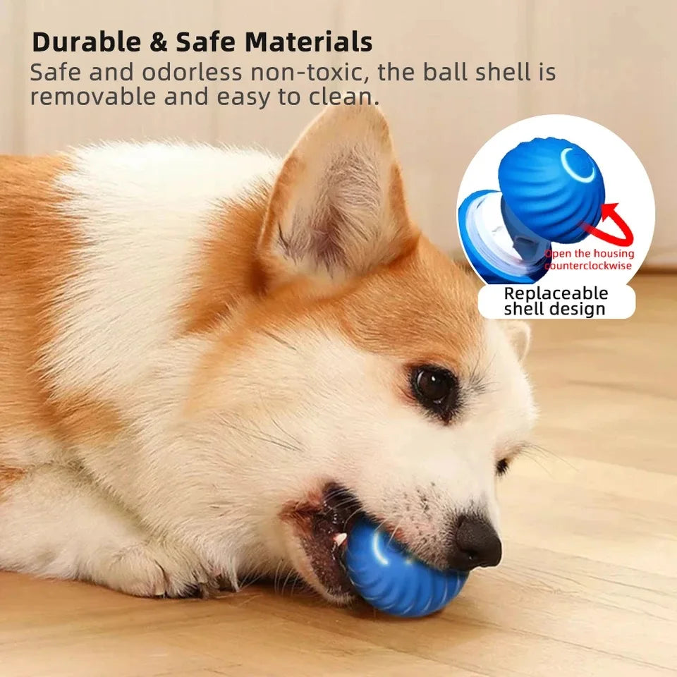 Smart Interactive Dog Toy Ball - Automatic, Rechargeable, with Replaceable Shell - Bark n Cuddle