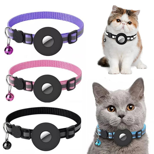 Reflective Pet Collar with Holder for  Airtag - Bark n Cuddle